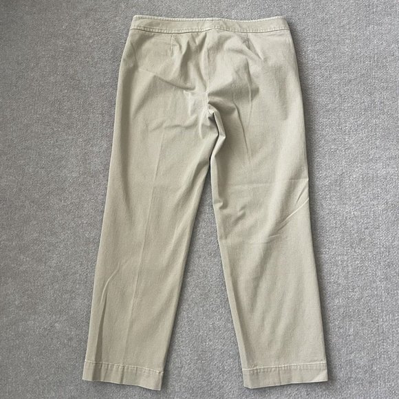 Talbots Pants Womens 6 Beige Cropped Signature Casual Straight Leg Stretch - Picture 10 of 12